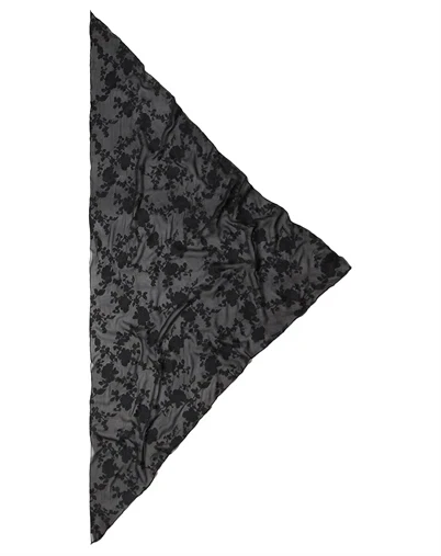 Lala Berlin - Triangle Viscose Tørklæde - Lace Garden Black